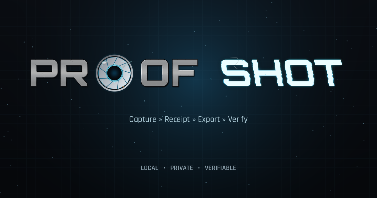 ProofShot brand card; no product interface pictured.